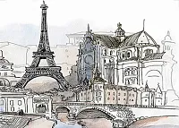 Декор Eifel вставка многоцветная глянц, 25x35, арт. (EI2M452DT)