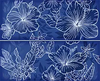 Декор ELISSA BLU FIORE, 40,2x50,5