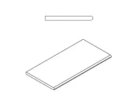Доп Элемент АЙС БОРТИК ЗАКРУГЛЁННЫЙ. Доп, 30x60 20 мм, арт. 620090000357
