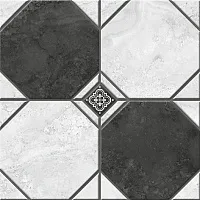 Керамогранит Лимбург 1Д тип 2 черно-белый микс, 40x40