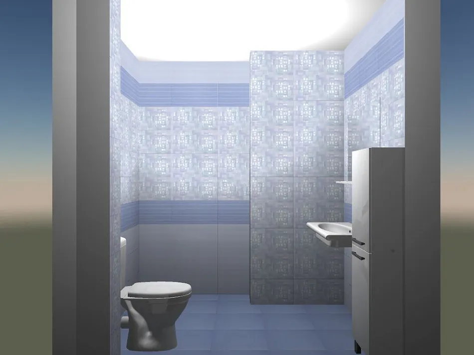 Готовый интерьер к коллекции Altacera Blik Azul