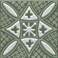 Декор Бахия 2 зелёный мат 9,8x9,8 7 мм арт. KMD3STA019GN