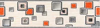 Бордюр Laura Cube оранжевый LR-B2-OR мат, 5,7x20
