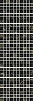 Декор Астория черный мозаичный, 25x75 9 мм, арт. MM12111