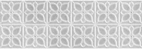 Плитка Lissabon рельеф квадраты серый глянц, 25x75 10 мм, арт. LBU093D