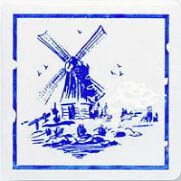 Декор D-Majolika Haga1A мельница глянц, 11,5x11,5