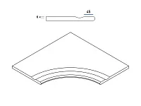 Доп Элемент СЭНД БОРТИК С ВЫЕМКОЙ УГЛОВОЙ ЗАКРУГЛЁННЫЙ 30. Доп, 60x60 20 мм, арт. 620090000244