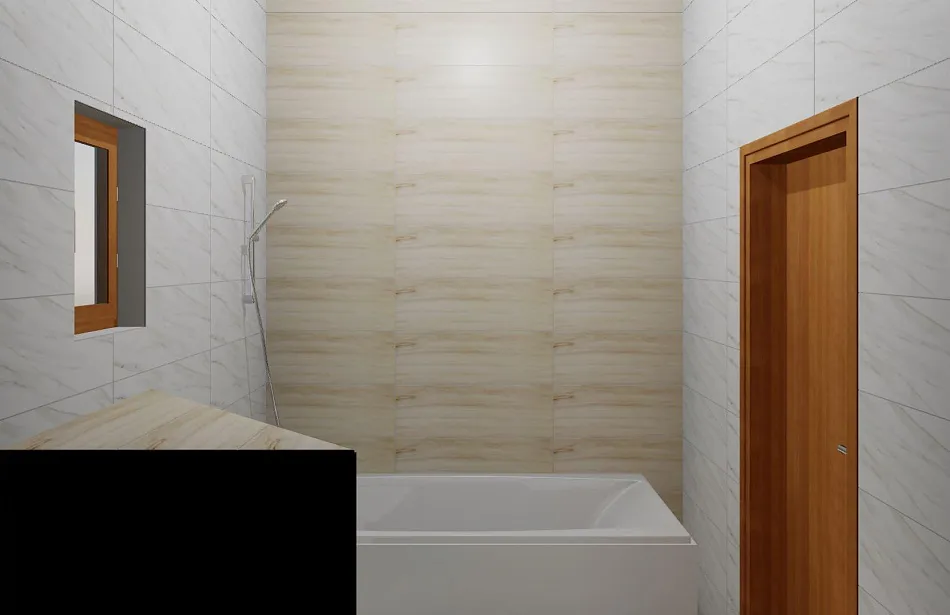 Готовый интерьер к коллекции LAPARET Milos white