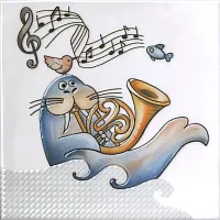 Декор Симфония 4 глянцевый глянц, 20x20 6,9 мм, арт. VT/A483/5232