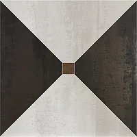 Керамогранит Trapecio White/Graphit мат, 60x60