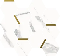 Мозаика Стелларис Статуарио Уайт Шик мат 28,3x32,8 9 мм арт. 620110000220