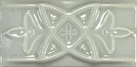 Бордюр Antique Crackle Cenefa Relieve Greengreycrack глянц, 7,5x15