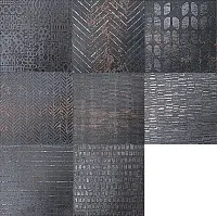 Декор Costruire Lamiera Mix Nero мат, 25x25 8,5 мм, арт. 1062873