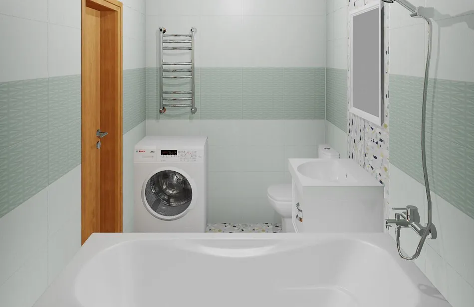 Готовый интерьер к коллекции Unitile (Шахты) Конфетти