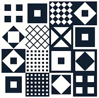 Керамогранит TWENTY BLUES MIX RETT мат, 20x20, арт. B152