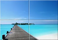 Панно Вэйв из стекла Пирс, 55x88