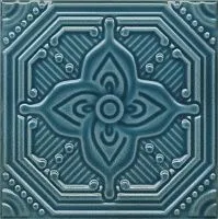 Декор Салинас синий глянц, 15x15, арт. SSA002