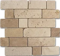Мозаика Mosaico Travertino Brick мат, 30,5x30,5 8 мм, арт. 184996