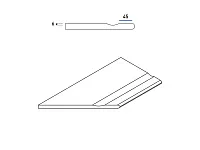 Доп Элемент МАГНЕЗИО БОРТИК С ВЫЕМКОЙ ЗАКРУГЛЁННЫЙ ЛЕВЫЙ. Доп, 30x60 20 мм, арт. 620090000398