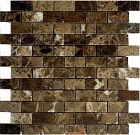 Мозаика Emperador Dark POL 23x48 полир, 29,8x29,8 7 мм