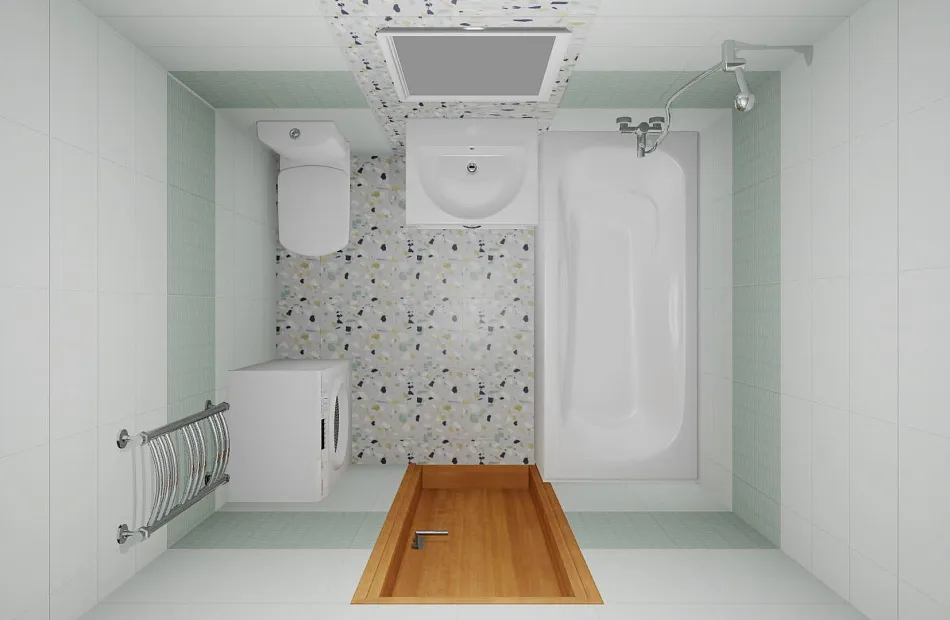 Готовый интерьер к коллекции Unitile (Шахты) Конфетти