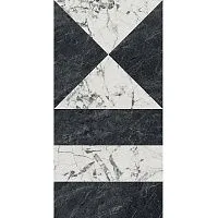 Керамогранит Бьянко Неро белый чёрный лаппатированный лап, 60x119,5 9 мм, арт. SG565422R