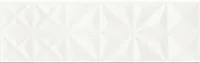 Плитка White Glossy Squares Structure 25x75 (O-WHM-WTU051), 25x75