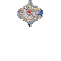 Декор Арабески Майолика Гауди глянц, 6,5x6,5 7 мм, арт. OP/A169/65000