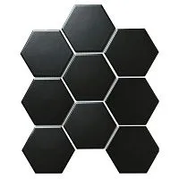 Мозаика Hexagon big Black Matt FQ83000/SBH4810 мат 25,6x29,5 6 мм арт. С0002908