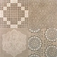 Керамогранит Королевская дорога обрезной орнамент коречневый мат, 60x60 9 мм, арт. SG614520R