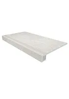 Ступень Milky White Steptrade SR00 Комплект прямоугол бортик с насечками + Подступенок мат 33x120 арт. 39136