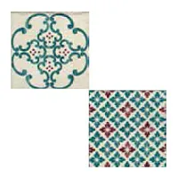 Декор Jolie Ivoire Petrole Trama, 10x10, арт. 8322