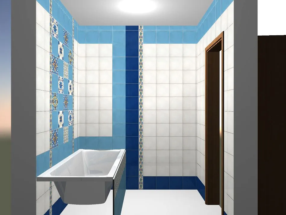 Готовый интерьер к коллекции Kerama Marazzi Капри желтая