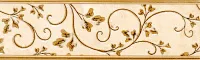 Бордюр Kamelia Gold KMS-B1-CR глянц, 7,6x25
