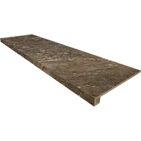 Ступень Dark Brown BR04 прямоугол бортик без насечек + Подступенок мат 33x120 арт. 67325