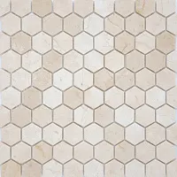Мозаика Crema Marfil MAT hex 18x30x6 мат, 28,5x30,5 6 мм
