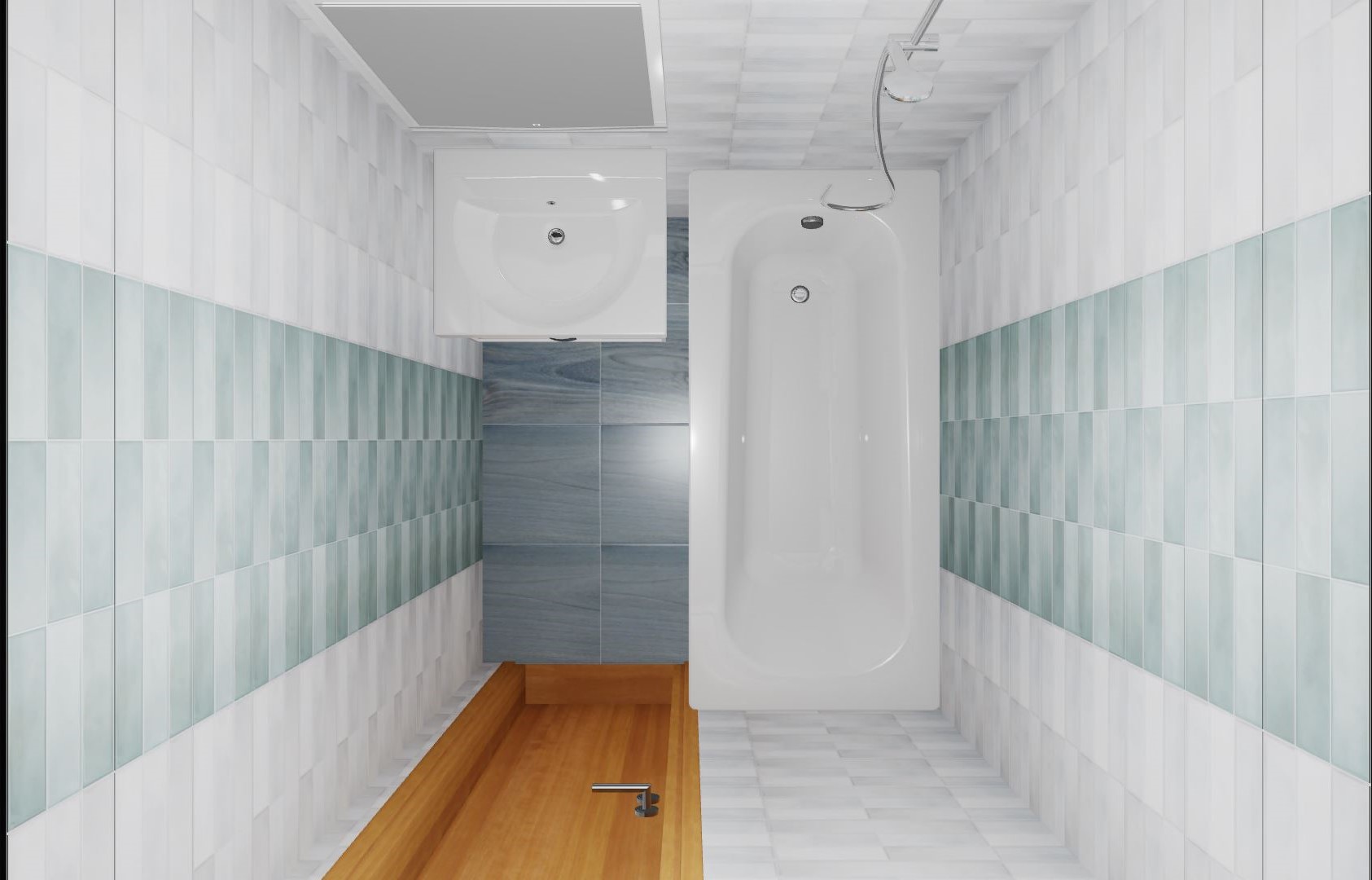 3D дизайн-проект ванной с коллекцией Alma Ceramica Style