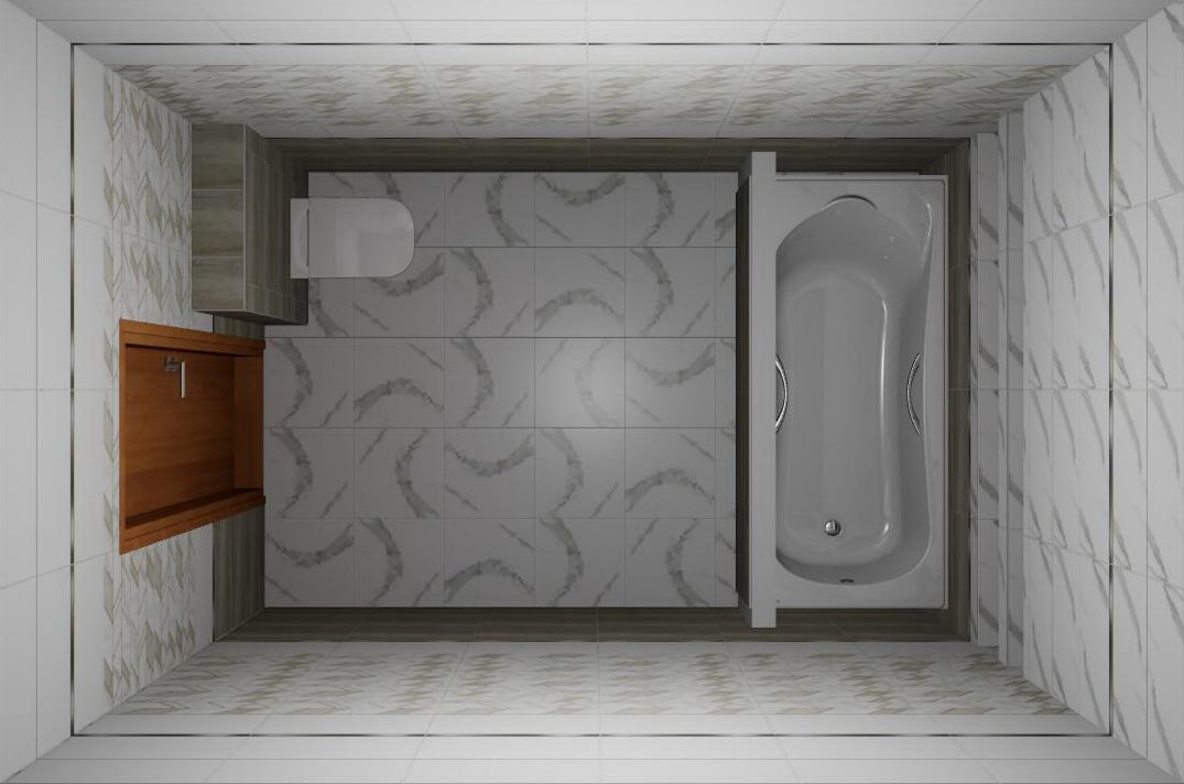 3D дизайн-проект ванной с коллекцией Altacera Vertus