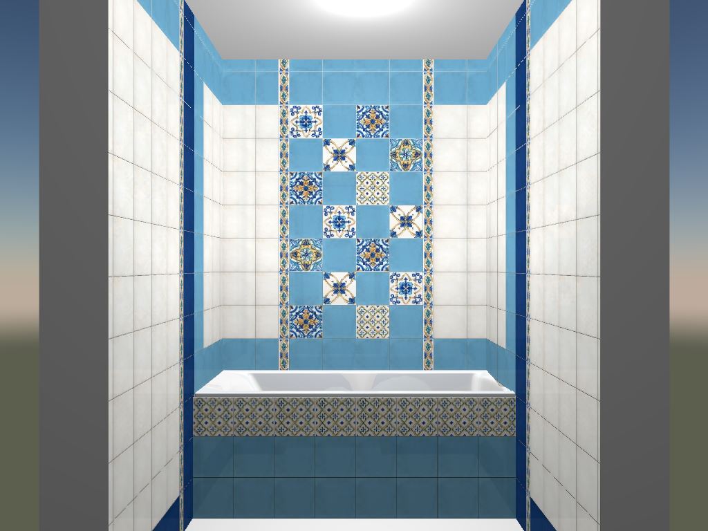 Готовый интерьер к коллекции Kerama Marazzi Капри желтая