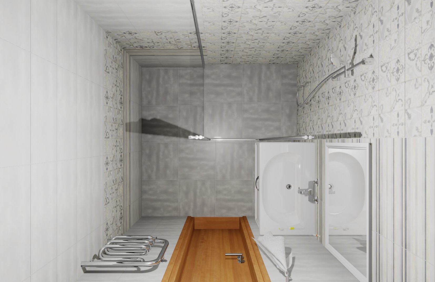 3D дизайн-проект ванной с коллекцией ALTACERA Deco