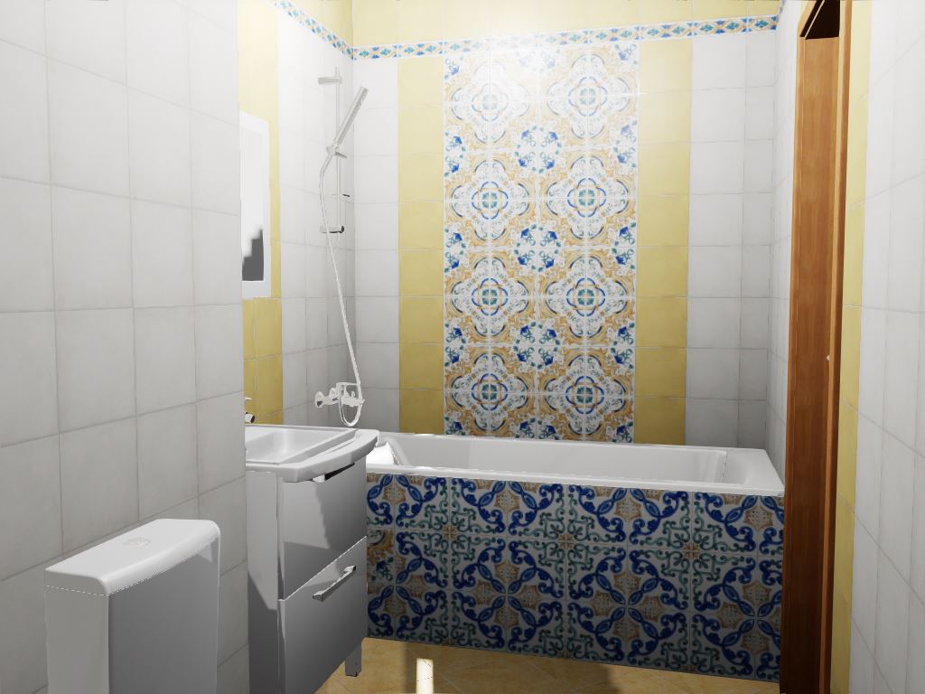 Готовый интерьер к коллекции Kerama Marazzi Капри
