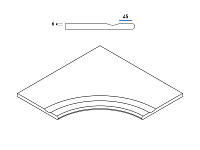 620090000380 РОК БОРТИК С ВЫЕМКОЙ УГЛОВОЙ ЗАКРУГЛЁННЫЙ 30. Доп. элемент (60x60)