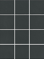 Керамогранит Агуста черный натуральный из 12 частей мат, 9,8x9,8 7 мм, арт. 1333