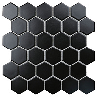 Hexagon small Black Matt IDL4810. Мозаика (27,8x26,5)
