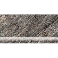 Ступень Кварцит 2 темно-серый мат 30x60 10 мм