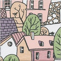 Декор Городок 4 матовый мат, 20x20 6,9 мм, арт. OS/A227/5009