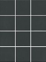 Керамогранит Агуста черный натуральный из 12 частей мат, 9,8x9,8 7 мм, арт. 1333