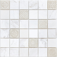 Art Dolomiti bianco MAT 48x48x8. Мозаика (30x30)