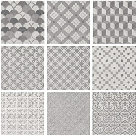 SG1576N Карнаби-стрит орнамент серый. Универсальная плитка (20x20)