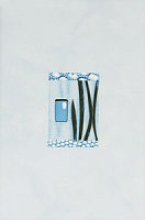 Каррара Декор синий водоросли (20x30)